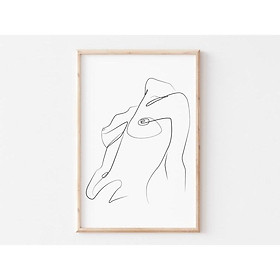 Mua Tranh treo tường | Line art-Woman s Body Fine Line Print 98   tranh canvas giá rẻ