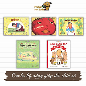 [Download Sách] Combo Kỹ Năng Sống cho trẻ - Giúp đỡ, chia sẻ với mọi người xung quanh thật vui! - Bao gồm: Bác sĩ Anton - Em bé đây, Tiệm Sushi Mèo, Nhà của chim, Trứng Vịt, Cô cà chua. 