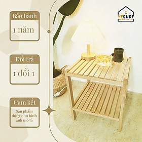 Mua Kệ gỗ trang trí tab đầu giường Gỗ Tần Bì YESURE HOME DECOR size 45x45 cm - Hàng chính hãng