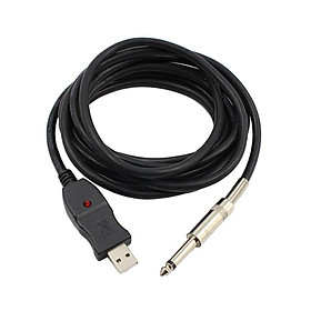 USB Guitar Cable Male to 6.5mm  Studio Audio Connector Cord