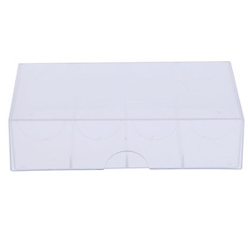 Nhựa Dày Trong Suốt Xi/Balo Đen Sòng Bạc Chip Giá Đựng Giấy Ăn (4 Hàng/36 Chip)
