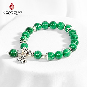 Vòng tay đá thiên nhiên phối charm hồ ly 9 đuôi size hạt 8mm - Ngọc Quý Gemstones