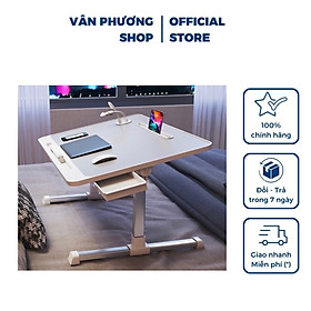 Mua Bàn gấp gọn thông minh có khe cắm USB  chân thép  nâng hạ dễ dàng Vân Phương Shop - Hàng chính hãng