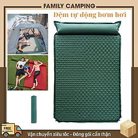 Mua Đệm đôi tự động bơm hơi chống ẩm êm ái tiện dụng nhỏ gọn thích hợp đi cắm trại  lót trong lều  nằm trong nhà  văn phòng