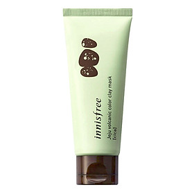 Mặt Nạ Rửa Đất Sét Chăm Sóc Da Dịu Nhẹ Từ Đá Núi Lửa Đảo Jeju Innisfree Volcanic Color Clay Mask (Green) (70ml)