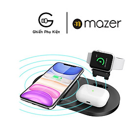 Mua Đế Sạc Không Dây Mazer Wi.DESK TRIO 3-in-1 Dual Wireless - Apple Watch Wireless Charging Stand - HÀNG CHÍNH HÃNG