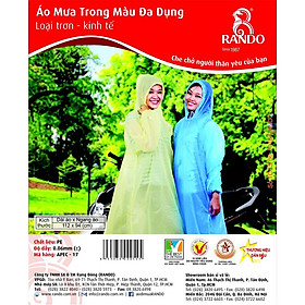 Mua Áo Mưa Đa Dụng Trơn Siêu Nhẹ  RANDO Chính Hãng  1 Người Trùm Bít Sườn  Tiện Lợi Đi Du Lịch  Thời Trang  Không Thấm Nước