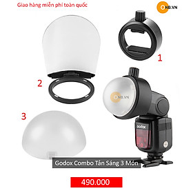 Mua Combo 3 món tản sáng Godox AK-R11 R12 và ngàm gắn