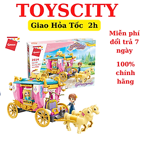 Đồ chơi xếp hình Xe ngựa hoàng gia dành cho bé gái Qman 2614