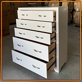 Mua Tủ 5 ngăn kéo Tundo kiểu đứng màu trắng 107 x 48.5 x 140 cm