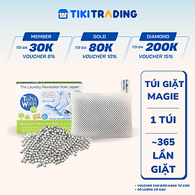 Túi giặt quần áo thay thế bột giặt Magie Terra Wash +Mg - Công nghệ Nhật Bản Hộp 125gr 