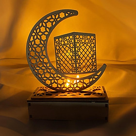 Đèn Bàn Led Bằng Gỗ Phong Cách Hồi Giáo Eid Ramadan - Loại 4