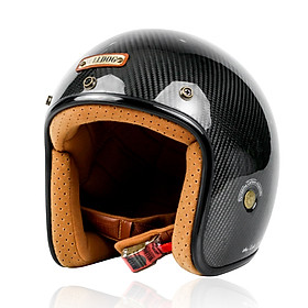 Mũ Bảo Hiểm 3/4 Bulldog Heli Carbon 2020