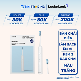 Bàn chải đánh răng LocknLock ENR331WHT - Kèm 2 đầu bàn chải -Màu trắng