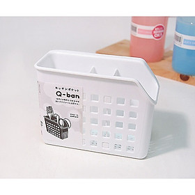 Ống cắm đũa thìa đa năng Yamada màu trắng, có núm hít silicon - Nội địa Nhật Bản