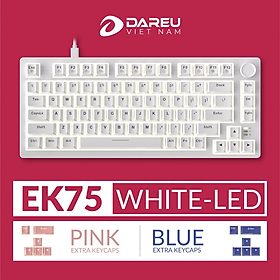 Mua Bàn phím cơ Gaming DAREU EK75 WHITE (2 sides RGB strip  White Led  PBT Double Shot  DareU FIREFLY sw)- Hàng chính hãng