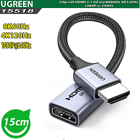 Cáp nối dài HDMI 2.1 hỗ trợ 8K60Hz dài 15cm Ugreen 15518 - Hàng chính hãng
