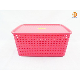Mua RỔ GIỎ ĐAN CÓ NẮP PHONG CÁCH HÀN QUỐC NHỰA VIỆT NHẬT CAO CẤP