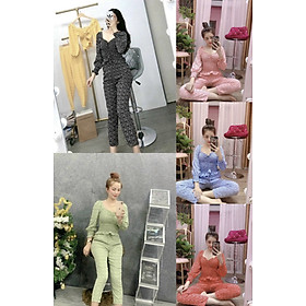Đồ Bộ Nữ Da Beo Vải Lụa Thái From Chuẩn, Kín Đáo, Mặc Nhà, Dạo Phố, Đi Chơi