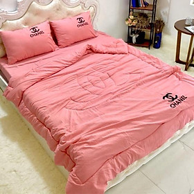 Bộ 5 món chăn ga gối đũi thương hiệu cao cấp