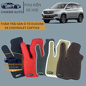 Thảm Trải Sàn, Lót Sàn Ô Tô Cao Su Eudora CloudFoam Thiết Kế Theo Xe Dành Cho Xe CHEVROLET CAPTIVA, Chống Nước, Không Mùi, Ngăn Bụi Bẩn, Dễ Vệ Sinh - Hàng Chính Hãng