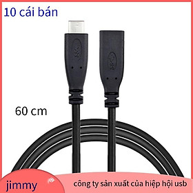 Vận Chuyển Nhanh U3-218 60 Cm Thẳng USB 3.1 Loại C Nam Đến Nữ Sang USB-C Nữ Cáp Nối Dài