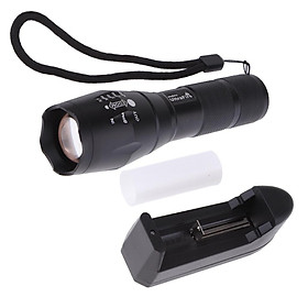 Portable Handheld LED Flashlight with Adjustable Focus Lamp for Camping