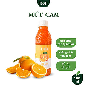 Mứt Cam Déli chai 1LHSD 18 tháng, nguyên liệu pha chế trà trái cây, soda