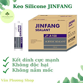 Keo Silicone JINFANG, trám trét, kết dính mọi bề mặt bê tông, nhôm kính, gỗ trong nhà và ngoài trời - Hàng Chính Hãng