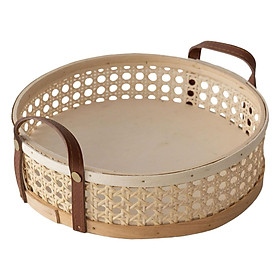 Kitchen Rattan Storage Basket Serving Trays for Kitchen Counter