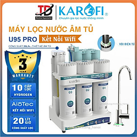 Mua Máy Lọc Nước Để Gầm KAROFI KAQ-U95 PRO  10 Lõi Cao Cấp  Vòi Led Điện Tử  Kết Nối Wifi  hàng chính hãng
