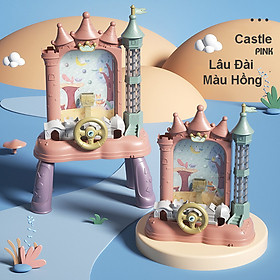 Đồ Chơi Máy Bắt Hạt Đậu Hình Ngôi Nhà Và Lâu Đài Kèm Vô Lăng Ôtô Có Đèn Và Nhạc Vui Nhộn Cho Bé, Đồ Chơi Giải Trí Pinball Trẻ Em