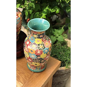 Mua Bình Bách Hoa 32cm full cổ Trang trí cấm hoa trưng bày decor gốm sứ thủ công Nam Bộ