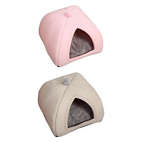 2Pcs Cat Warm House Dog Tent Sleeping Hut Cave