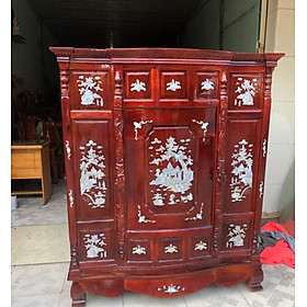 Mua Tủ Thờ Gỗ Tràm Bụng Phệ  Tủ thờ gia tiên gỗ tràm bông vàng ngang 127 cm (FREESHIP 50 KM )