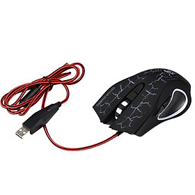 3200DPI LED Optical 6 Buttons USB Wired Gaming Game Mouse for Laptop