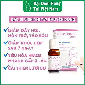 AB - Kolicare: Men Vi Sinh Cho Trẻ Lười Bú, Quấy Khóc, Đầy Hơi, Đau Bụng, Táo Bón, Co Thắt Ruột, Hỗ Trợ Tiêu Hóa HMOs Nhanh Gấp 3 Lần