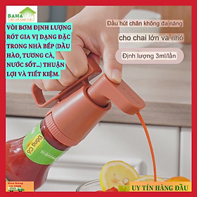 Mua VÒI BƠM ĐỊNH LƯỢNG RÓT GIA VỊ DẠNG ĐẶC TRONG NHÀ BẾP (DẦU HÀO  TƯƠNG CÀ  NƯỚC SỐT…) THUẬN LỢI VÀ TIẾT KIỆM  BAHAMAR   Thiết kế ép chân không  ấn nhẹ để ép ra nước sốt một cách trơn tru mà không bị nhỏ giọt dây dớt ra ngoài