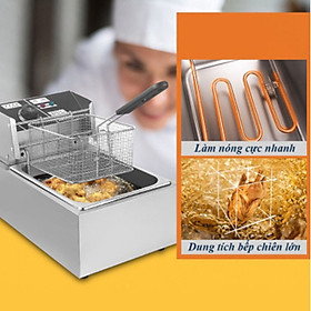 Mua Bếp Chiên Nhúng Điện Gia Dụng  Bếp Chiên Ngập Dầu Tiện Lợi Có Kèm Tay Chống Nóng-Chiên Ngập Dầu 6L
