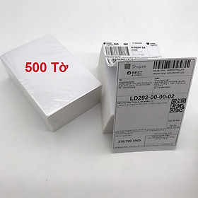 Tệp 500 tờ giấy A6 in đơn hàng tem vận chuyển sàn TMĐT và web vận chuyển 100x150mm 10x15cm - Hành Chính Hãng