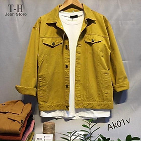 Áo Khoác Kaki Jean Nam Áo Khoác Nam Đẹp Co Giãn Hàng Quảng Châu Thời Trang Hpfashion - Akjn02