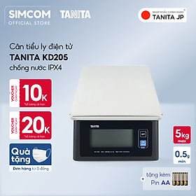 Mua Cân tiểu ly điện tử nhà bếp chống nước IPX4 TANITA KD205 Chính hãng nhật bản (10kg-0.5g)có trừ bì bền đẹp chính xác sử dụng làm bánh cân tổ yến cân hải sản và y học tặng kèm pin