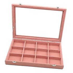 Velvet Drawer Jewelry Display for Necklace Bracelet, Jewellery Tray for Brooch Cufflinks Showcase Organizer Box - Multi-functional Case