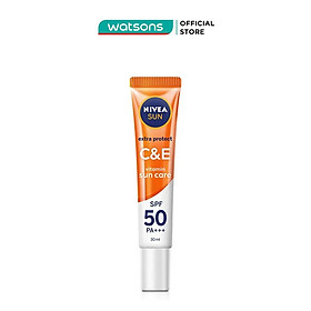 Serum Chống Nắng Nivea Dưỡng Da Sáng Khỏe Vitamin C&E SPF50 PA+++ 30ml