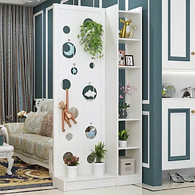 Mua Vách ngăn trang trí phòng khách ô tròn liền 1 kệ - C1m9 x R90cm