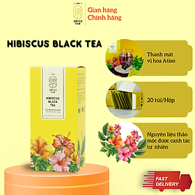 Trà hoa Atiso đỏ HIBISCUS BLACK TEA SACHS TEA 1773 tốt cho tiêu hóa, làm đẹp da hộp 20 gói