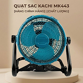 Quạt Để Bàn Tích Điện Kachi MK443 – Gió Turbo Mạnh Mẽ, Xoay 360 Độ, Thiết Kế Di Động Đa Năng - hàng chính hãng