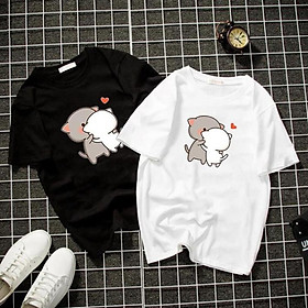 Áo thun đôi cặp nam nữ chibi hoạt hình dễ thương vải dày mịn 2021T3213