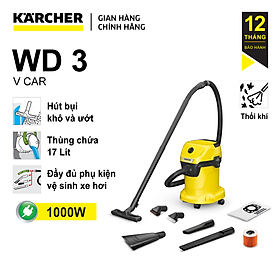 Mua Máy hút bụi khô và ướt Karcher  WD 3 V Car (New 2022) - Hàng chính hãng