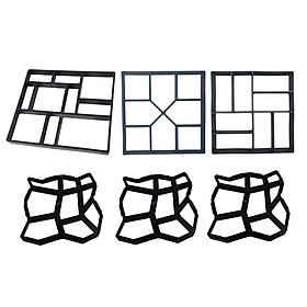 Garden DIY Plastic Molded Paving Mold Pathmate Maker Mould 6Pack